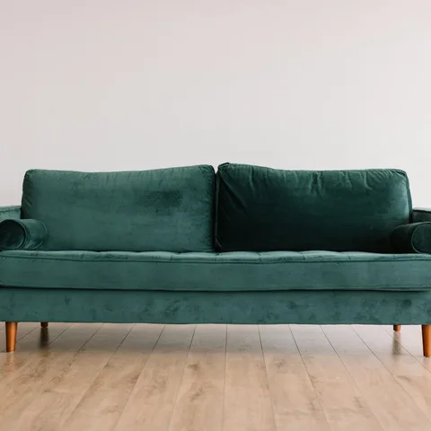 Woven cushion covers styled on a sofa